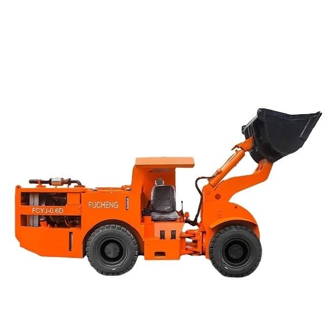 FUCHENG 0.6 m3 /0.75 yd3 Articulated LHD Diesel Underground Mining Loader for Mining